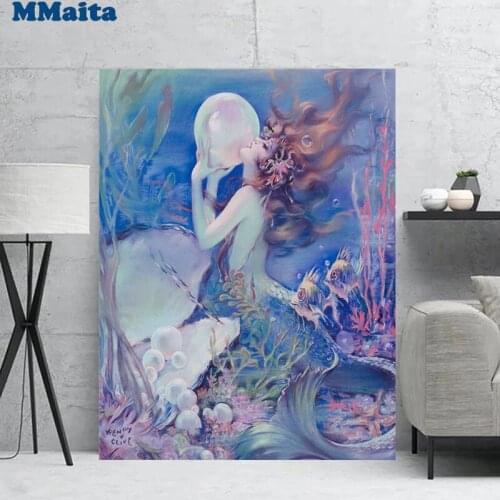 DIY Diamond Mosaic Hot selling art, Princess Mermaid Pearl Picture Of Diamond Painting Cross Stitch Embroidery Needlework GG5478