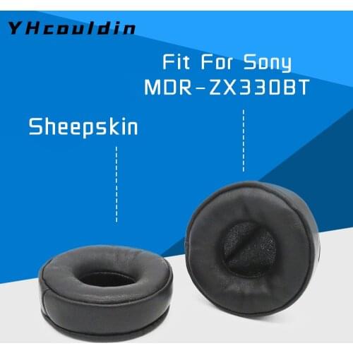 Sheepskin Earpads for Sony MDR ZX330BT MDR-ZX330BT Headphone Accessaries Replacemnt Ear Cushions Pads Genuine Leather