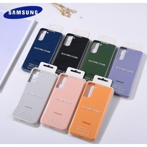 New Phone Case For Samsung S21/S21 Plus/S21 Ultra Liquid Silicone Back Cover Smooth-Touch Shockproof Full Protective Shell &Logo