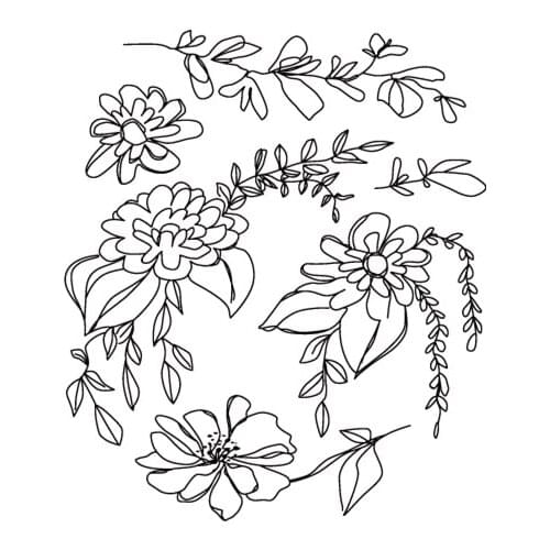 Flower stamp Clear Stamps for Scrapbooking Transparent Silicone Rubber DIY Photo Album Decor 1038