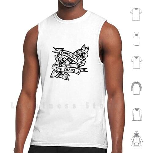 Twin Size Tank Tops Vest 100% Cotton Tfb Twin Size Matress Tumblr Pop Punk Tattoo