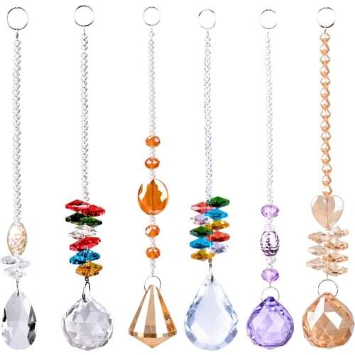 Sun Catcher Crystal Crystal Chandelier Suncatchers Prisms Octogon Chakra Crystal Ball Hanging Pendant Ornament,Garden Decoration