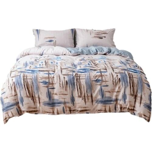 ROMANZO bedding 3pcs/set European and American style printing ink painting graffiti double bed quilt cover and pillowcase set