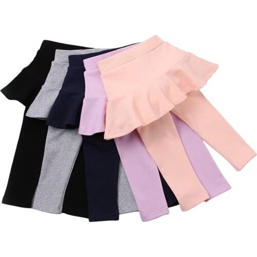 Baby Girls Pants Kids Leggings 2018 Spring Autumn Cotton Leggings Girls Skirt-pants Cake Skirts Girls Clothes RT166