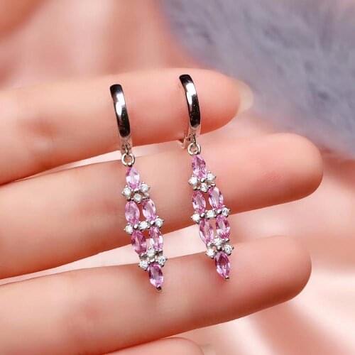 The Best Gift For your mother Natural and Real Sapphire Earring Natural And Real 925 sterling silver Sapphire Earring