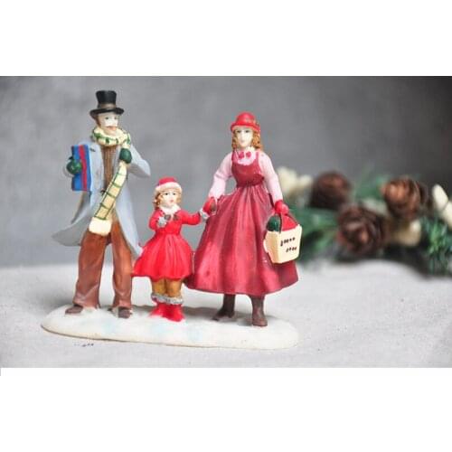 Mini resin figure models toys family