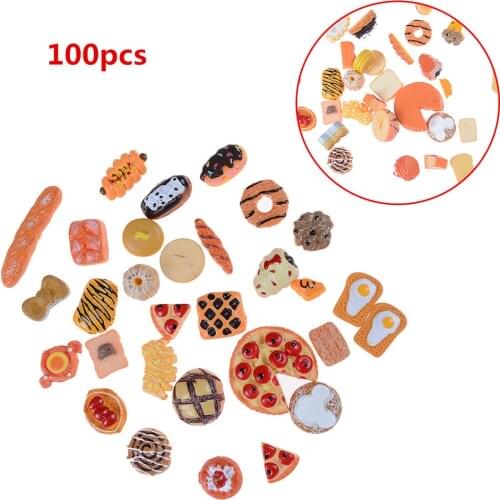10pcs Mini Craft Food Ornament Miniature Dollhouse Decor Kitchen Toys