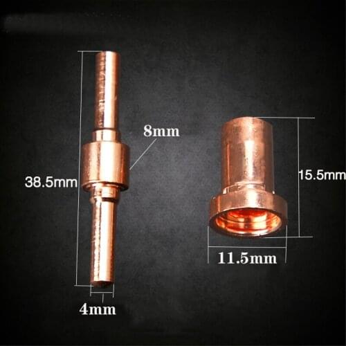 10Pcs New Arrival 2019 long Plasma Tips Electrodes Fit PT-31 LG-40 Plasma Cutting Torch CUT40 CUT50 Welding Accessories Kit