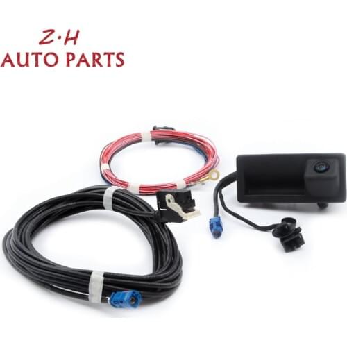 New RGB Rear Image View Camera & Camera Harness Kit 56D 827 566 A For Jetta MK6 Tiguan Passat B7 RNS 510 RCD 510 5M0970161AC