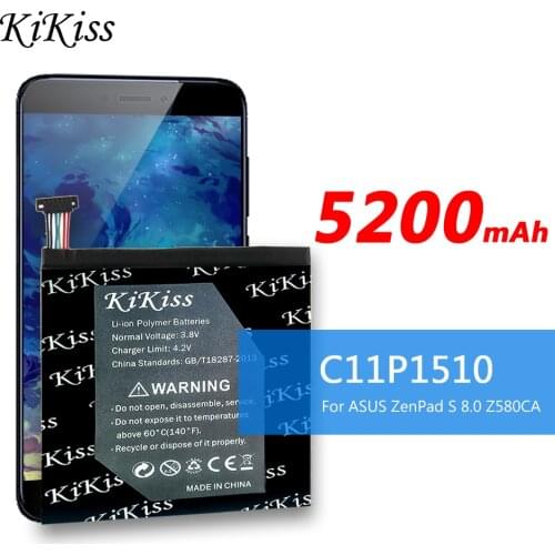 Original KiKiss 5200mAh Top Capacity Tablets Battery for ASUS C11P1510 Tablets Battery for ASUS ZenPad S 8.0 Z580CA PC