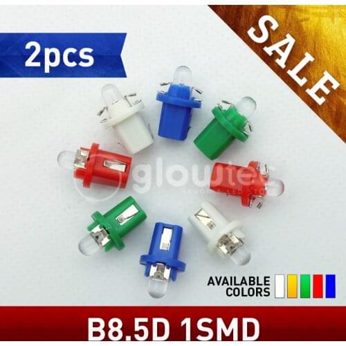 SALE 2pcs Auto W1.2W T5 B8.5D LED 5050 Bulb Luces Led Auto Car LED B8.5 509T W3W Gauge Dashboard Map Lamp Light 12V Car GLOWTEC