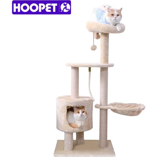 HOOPET Cat Tree with Scratching Posts Cat furniture Climing Tree Cat Tree Tower Cat Training Toy House Furniture