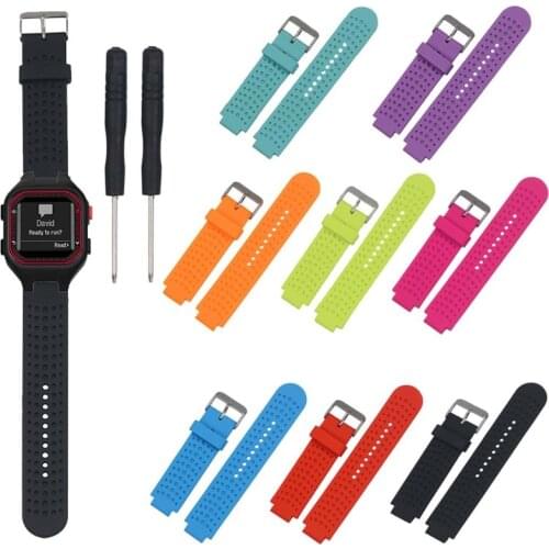 OOTDTY Male Silicone Replacement Wrist Band For Garmin Forerunner 25 GPS Watch with Tools