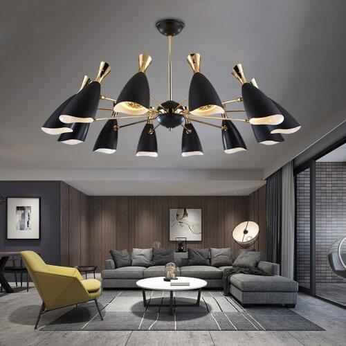 Modern crystal black pendant lamp industrial light fixture glass for kitchen avizeler hanglampen living room decoration