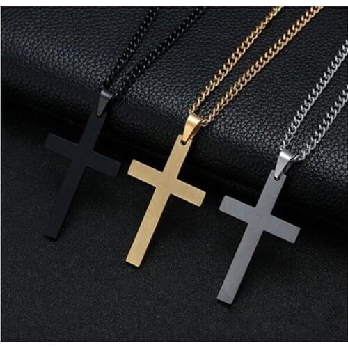 Vintage Cross Pendants Stainless Steel Jesus Cross Pendant Necklace Jewelry For Men/Women Wholesale Price