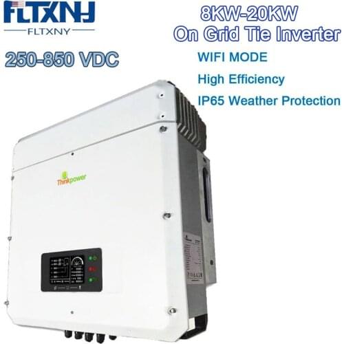FLTXNY High Efficiency Grid Tie Solar Power Inverter 8kw 10kw 15kw 20kw MPPT 10000W On Grid Inverters for Solar Panels Wifi DC