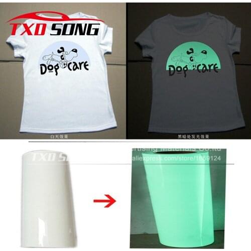 High-Quality PU Luminescent Vinyl,vinyl for t shirts, glow in the dark pu vinyl film 0.5*1m per lot