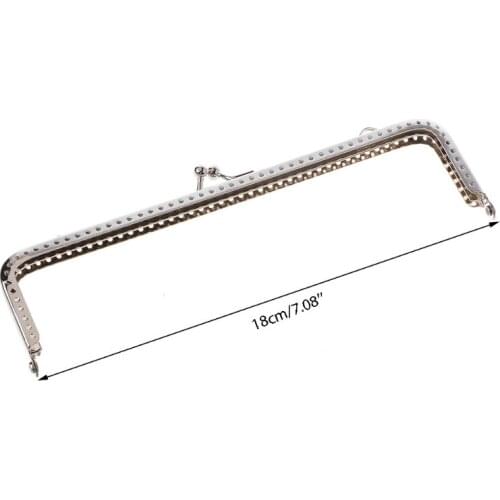 Y166 1PC Square Metal Frame Kiss Clasp For Handle Bag Purse Accessories DIY 18cm