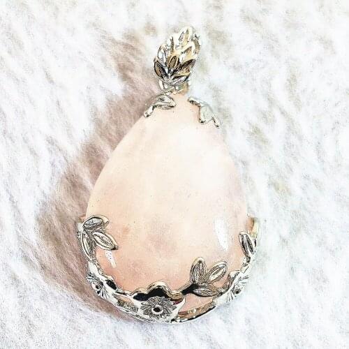27x30mm teardrop pink crystal pendant jewelry necklaces pendants B832