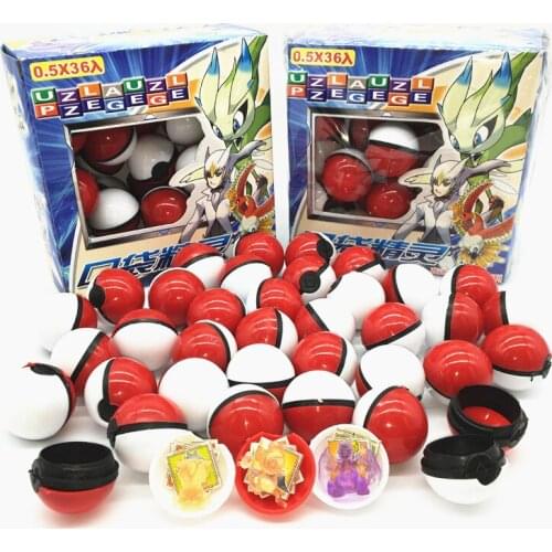 36pcs Elf Ball Pokemon Figures Pikachu Elf Ball Boxed Boy Toys Children Christmas Gifts Fun Game Toys Pokeball