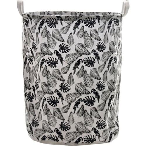 4PCS / LOT Bohemian Style Large Laundry Basket Cotton and Linen Waterproof Organizer Storage Basket Hamper