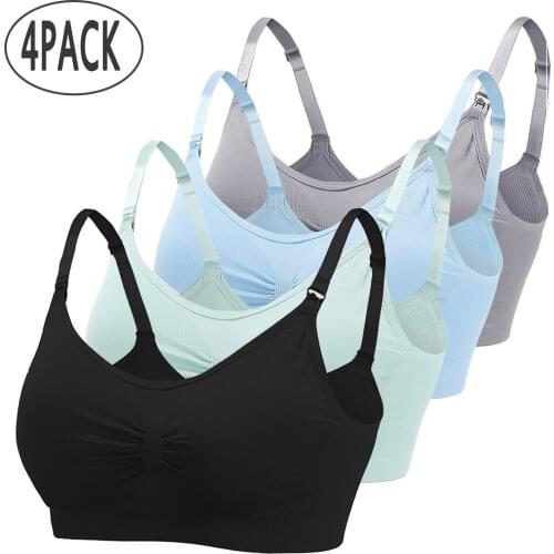 4pcs Maternity Nursing Bras Set Pregnant Breastfeeding Pregnancy Women Underwear Breast Feeding Bra Soutien Gorge Allaitement