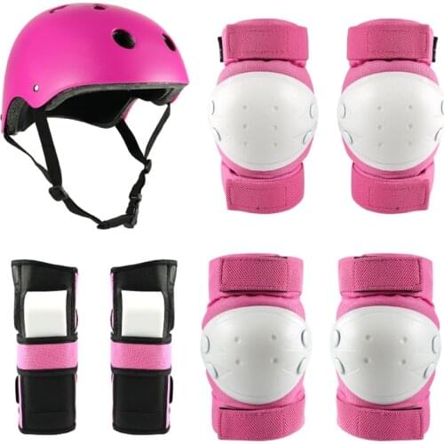 7pcs/set Wrist Knee Elbow Protect Roller Skating skateboarding Riding Pads Protection Adjustable Outdoor Sports Safety Equitment