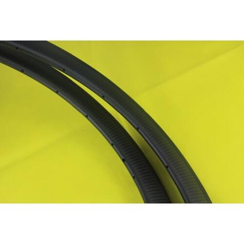 700C 50T road racing bike carbon fiber tubular 3K Twill rims 50mm depth 23mm width 16H 18H 20H 21H 24H 28H 32H 36H super light