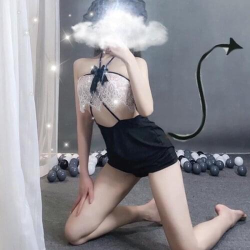 Women Sexy Skirt for Sex Costumes Porno Lingerie Set See-through Lace Suspender Couple Sex Fantasy Secretary Role Playing Set