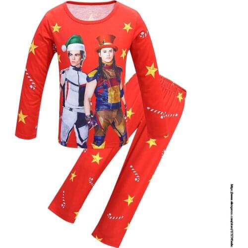 Descendant 3 Spring and Autumn Childrens Home Wear Casual Suit Two-piece Soft Sports Cotton Clothes for Boys Girls