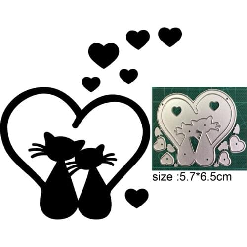 Cat kitty kitties Family Card Cutting die Scrapbook craft card album punch cutter