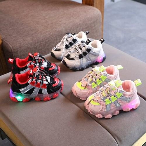 CAPSELLA KIDS Led Shoes Boys Girls Lighted Non-Slip Sneakers Children Glowing Shoes Soft Sole Luminous Toddler Shoes Size 21-30