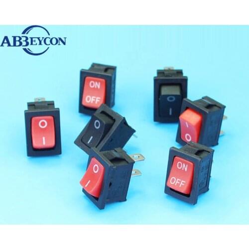 RS224 KCD1-101 Boat Rocker O I Marking KCD Series 2 Terminals Neon Lamp ON-OFF Rocker Switch