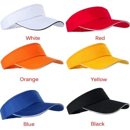 Man Cotton Cap Adjustable For Running Tennis Golf Hot Sale Unisex Empty Top Visor Cap Women Sunscreen Hats