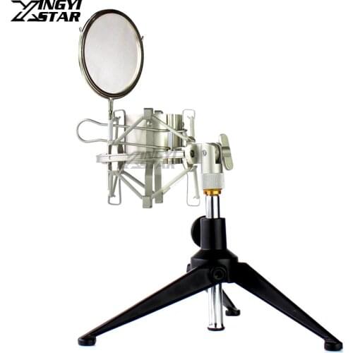 Desktop Stand Microphone Spider Shock Mount Mic Isolation Shield Wind Screen Pop Filter For ISK TRM9 RM12 RM10 RM6 BM5000 RM5 PC