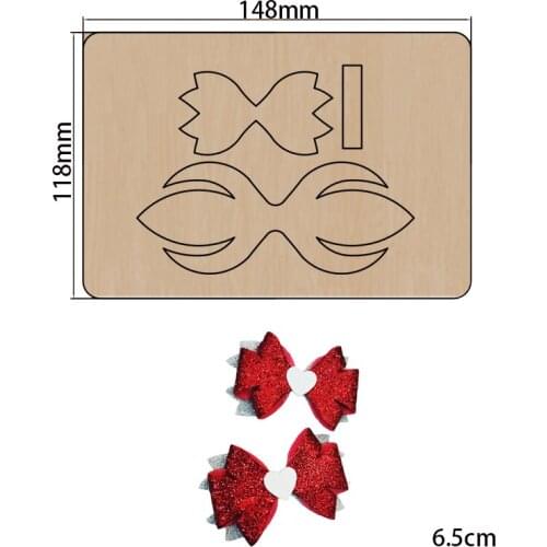 2021 New Sequined three-petal bow Cutting Dies Wooden Knife Die Compatible With Most Manual Die Cut Cutters