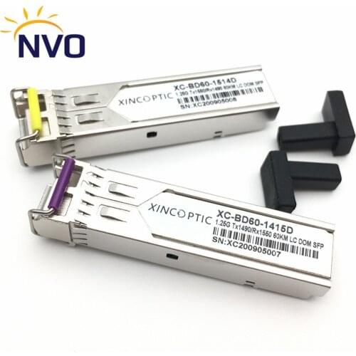 FreeShipping SFP 1.25G 1310/1550nm 60KM Single Fiber BIDI LC Connector SFP Transceiver 1.25G 60KM LC SM WDM Fiber Optic Module