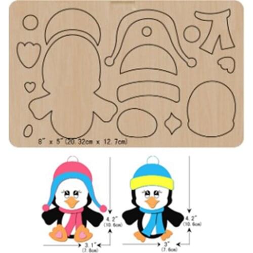 Cute Snowman Doll Keychain Schoolbag Pendant Handwork Wooden Mold Wood Dies Leather Cloth Paper Craft Christmas Tree Pendant New