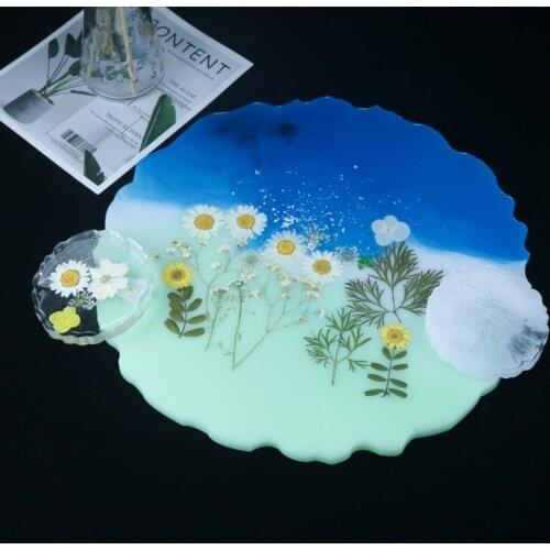 Super Large Irregular Silicone Mold Fluid Artist Making Coaster Epoxy Resin Art Supplies Make Your Own Tray Epoxy Resin Molds