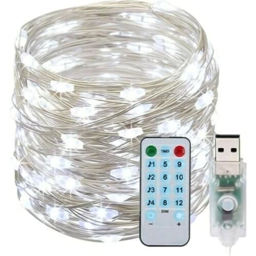 LED Fairy Lights Garland Curtain Lamp Remote Control USB star copper wire string lights Christmas decoration lights copper wire
