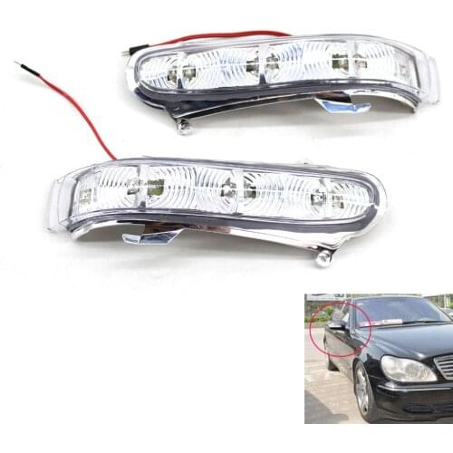 2 Pcs Car Turn Signal Lights Rearview Mirrors Indicators for Benz S Class W220 S320 S350 S500 S600 1999-2002