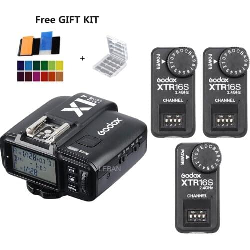 3x Godox XTR-16S Wireless 2.4G Power Control Flash Receivers + X1T-N Wireless Transmitter For Nikon V850 V860C V860N Flash