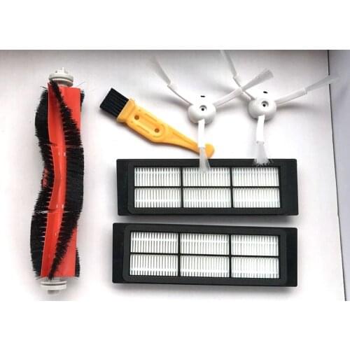 2x Washing HEPA Filter+1x Main Brush+2x Side Brush+1x Cleaning Brush for Xiaomi Mijia Robot Vacuum Cleaner Robot 2 Gen Parts