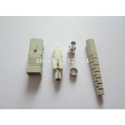 100pcs/lot 3.0mm SC/UPC Polish Multimode Simplex Fiber Optic Connector with Zirconia Ferrule