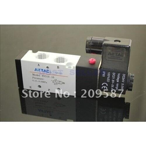 1x 4V310-10 5Ports2Position Single Solenoid Pneumatic Air Valve 3/8" BSPT DC36V