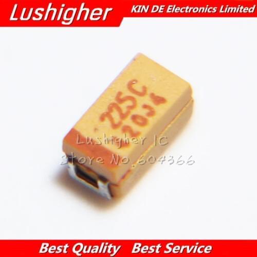 20pcs CASE A 16V 2.2UF 1206 225C 225 3216 10% SMD Tolerance Tantalum Capacitor