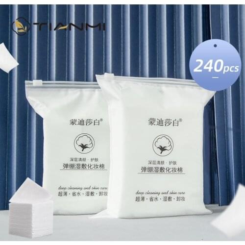 240Pcs Cotton Pads Face Make Up Remover Organic Wipes Cosmetics Cotton Pad Soft Facial Organic Cleansing Skin Care Beauty Tool