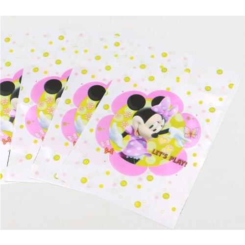 30pcs Minnie Mouse Theme Gift Jewelry Packing Bags Candy Bags Pouches Gift Bags Birthday Party Supplies Decoration