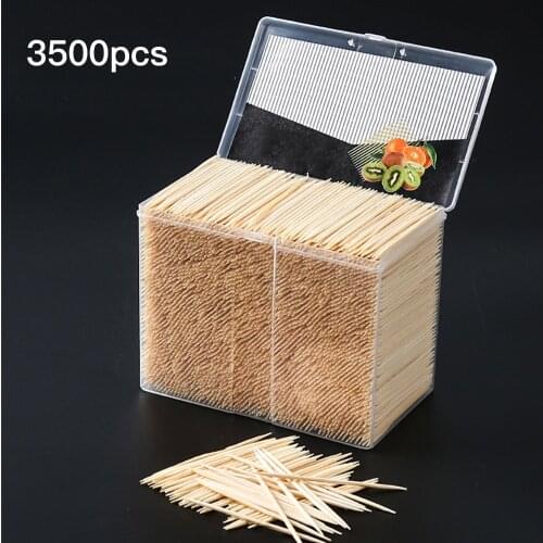 3500 Pcs / Box Disposable Natural Wood Bamboo Toothpick For Home Restaurant Hotel Products Toothpick Floss Tools
