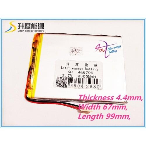 446799 3.7V 4500mah 4067100 Li-ion Tablet pc battery For 7,8,9 inch tablet PC Polymer lithiumion Battery High Quality